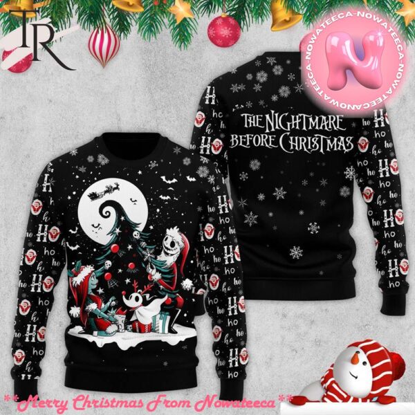 The Nightmare Before Christmas HO HO HO Ugly Sweater Gift For Men And Women