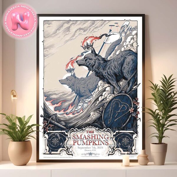 The Smashing Pumpkins Concert Live Show Poster For Coors Field In Denver CO On September 7th 2024 The Wolf Art Home Decor Poster Canvas