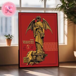 The Smashing Pumpkins The Saviors Tour Live Show Concert Poster For Globe Life Field On September 11th 2024 Home Decor Poster Canvas