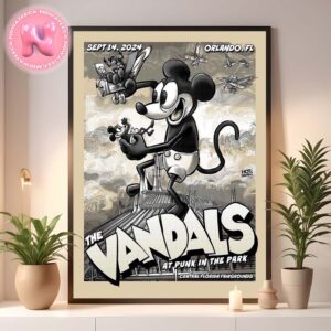 The Vandals Live Show Music Concert Poster For Central Florida Fairgrounds In Orlando FL On September 14th 2024 Home Decor Poster Canvas