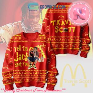 Travis Scott Jack Sent You Ugly Christmas Sweater Gift For Holiday