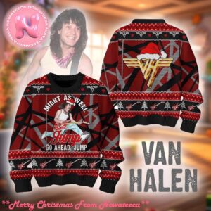 Van Halen Eddie Might As Well Jump Go A Head Jump 2024 Holiday Ugly Christmas Sweater