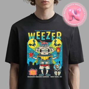 Weezer Voyage To Blue Planet Tour Live Show Poster For The Madison Square Garden In New York NY On September 11th 2024 Unisex T-Shirt