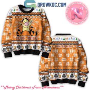 Winnie The Pooh Tigger Winter Wish Personalized Ugly Christmas Sweater Gift For Holiday