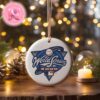 Washington Commanders NFL Santa And Reindeer Custom Shaped Ornament