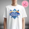 Los Angeles Dodgers Mitchell And Ness 2024 World Series Champions Arch Logo Two Sides Unisex T-Shirt