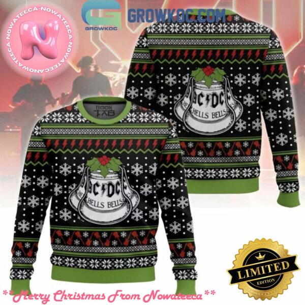 ACDC Hells Bells The Christmas 2024 Gift For Family Ugly Christmas Sweater