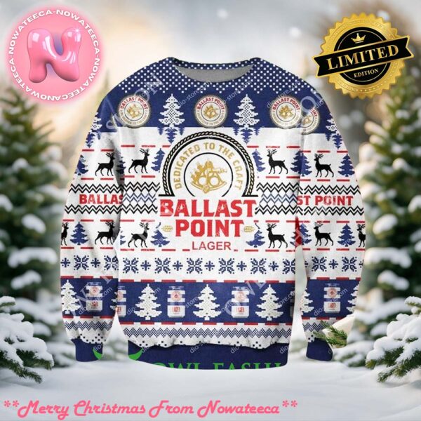 Ballast Point Brewing Beer Knitted Premium Ugly Christmas Sweater