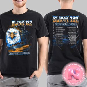 Blink 182 Eagle World Tour Dates 2024 Two Sides Unisex T-Shirt