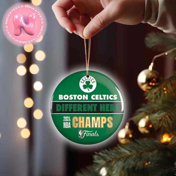 Boston Celtics 2024 NBA Finals Champions Custom Name Christmas Tree Decorations Ornament