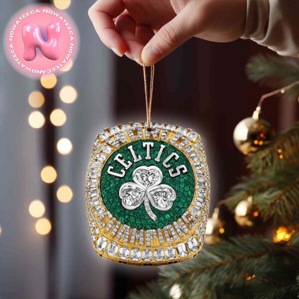 Boston Celtics 2024 NBA World Champions Rings Christmas Tree Decorations Ornament