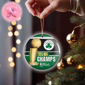 Boston Celtics Has Been Winner The NBA Finals 2024 Champions Christmas Tree Decorations Ornament