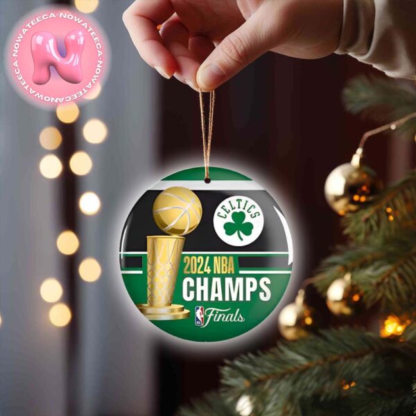 Boston Celtics Has Been Winner The NBA Finals 2024 Champions Christmas Tree Decorations Ornament