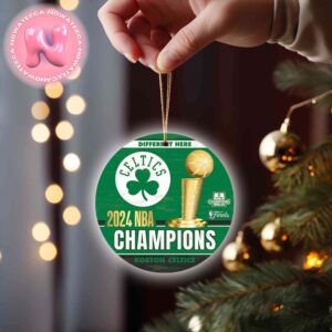 Boston Celtics Win The 2024 NBA Finals Champions Christmas Tree Decorations Ornament