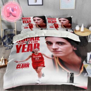 Caitlin Clark From Indiana Fever Has Been Rookie Of Year WNBA 2024 Bedding Set