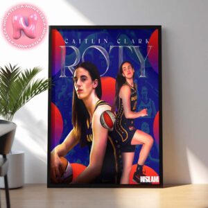 Caitlin Clark Indiana Fever 2024 WNBA Rookie Of The Year WSLAM Home Decor Poster Canvas