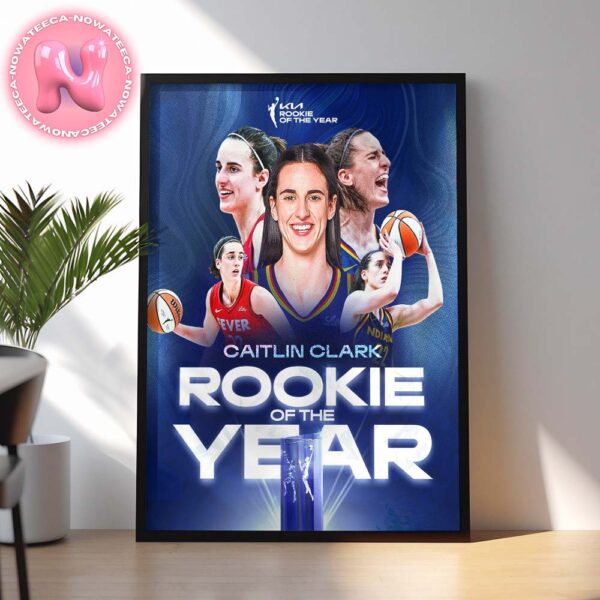 Caitlin Clark Indiana Fever Rookie Of The Year 2024 WNBA Home Decor Poster Canvas