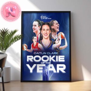 Caitlin Clark Indiana Fever Rookie Of The Year 2024 WNBA Home Decor Poster Canvas