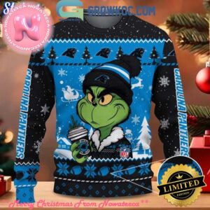 Carolina Panthers Grinch Stolen Christmas 2024 Grinchmas Gift For Family Ugly Christmas Sweater