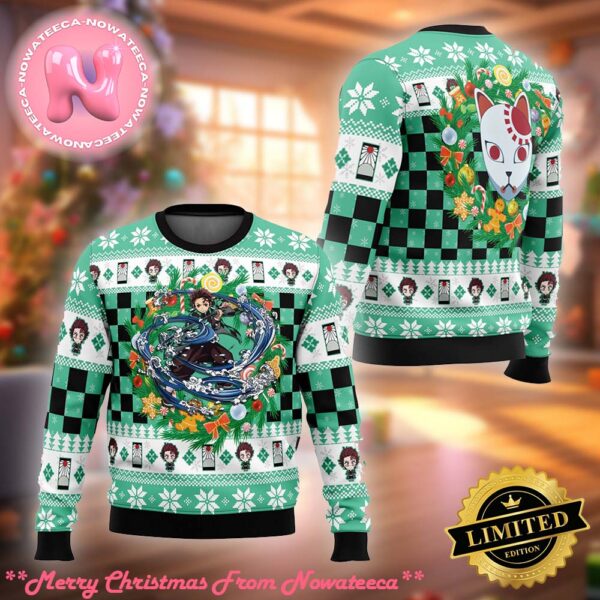 Christmas Tanjiro Kamado Demon Slayer Ugly Christmas Sweater