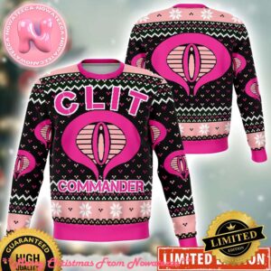 Clit Commander Funny Ugly Christmas Sweater