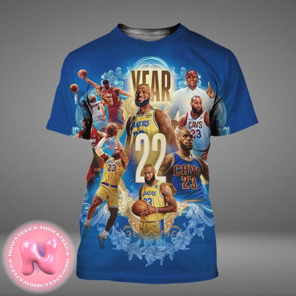 Congrat To LeBron James Has Been Joined The Only Player In NBA History To Play In 22 Seasons NBA All Over Print Shirt