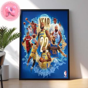 Congrat To LeBron James Has Been Joined The Only Player In NBA History To Play In 22 Seasons NBA Home Decor Poster Canvas