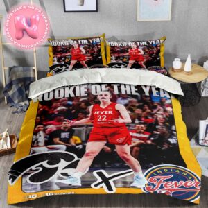 Congrats To Caitlin Clark Indiana 2024 WNBA Rokkie Of The Year Bedding Set