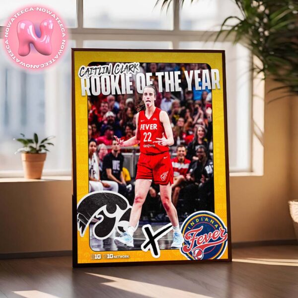 Congrats To Caitlin Clark Indiana 2024 WNBA Rokkie Of The Year Home Decor Poster Canvas