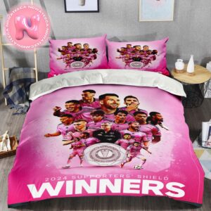 Congrats To Inter Miami CF Has Been Winner The 2024 Supporters Shield Champions Bedding Set