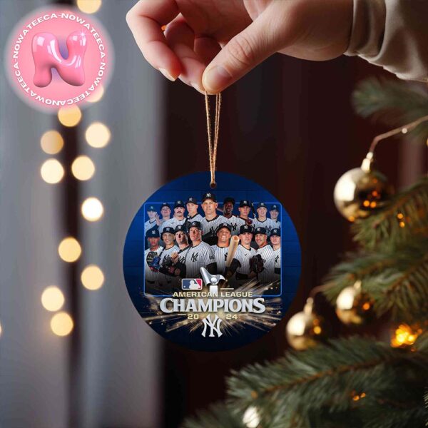 Congrats To New York Yankees Has Been Winner 2024 American League Champions Clinched MLB World Series 2024 Christmas Tree Decorations Ornament