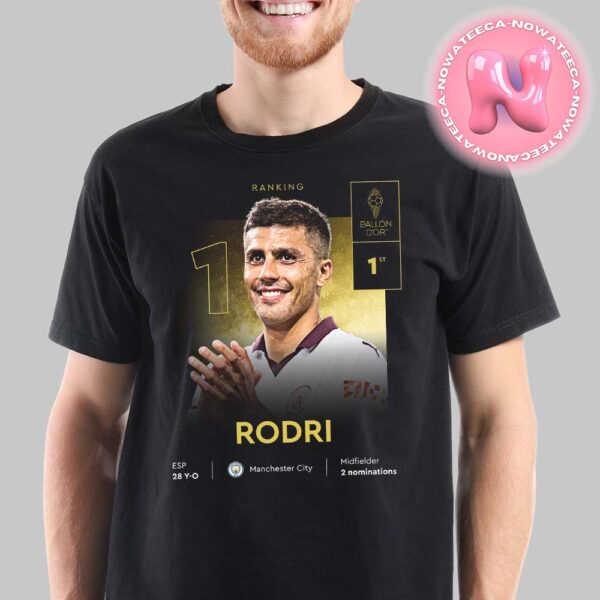 Congrats To Rodri From Manchester City Is The 2024 Mens Ballon D Or Unisex T-Shirt