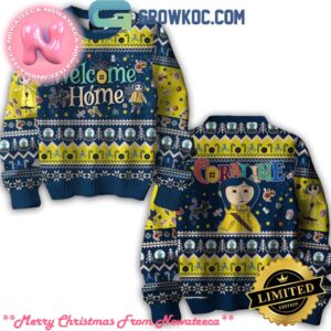 Coraline Welcome Home Christmas Halloween Gift For Family Ugly Christmas Sweater