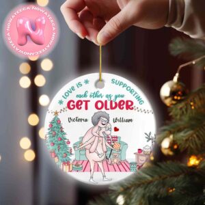 Custom Couples Christmas Ornament Funny Old Couple Christmas Tree Decorations Ornament