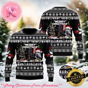 Cute Star Wars Christmas Black 3D Ugly Sweater Jumper Ugly Christmas Sweater Gift For Holiday