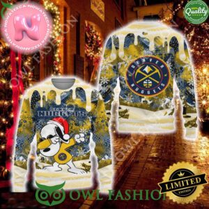 Denver Nuggets Snoopy Dabbing The Peanuts Sports NBA Merry Christmas 3d Sweater