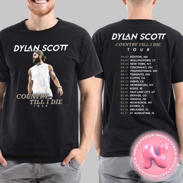 Dylan Scott Country Till I Die Tour Dates 2024 Two Sides Unisex T-Shirt