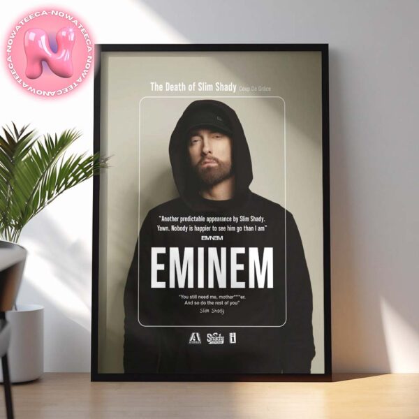 Eminem Song The Death Of Slim Shady For Your Consideration Banner For The 2025 Grammys Home Decor Poster Canvas