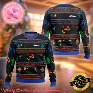 Finish Him Mortal Kombat Ugly Christmas Sweater Holiday Gift Ugly Christmas Sweater