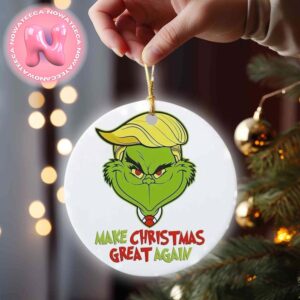 Funny Trump Grinch Christmas Ornament Ceramic Christmas Tree Decorations Ornament