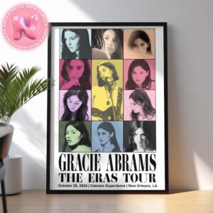 Gracie Abrams The Eras Tour Live Show Concert For Caesars Superdome In New Orleans LA On October 26th 2024 Home Decor Poster Canvas