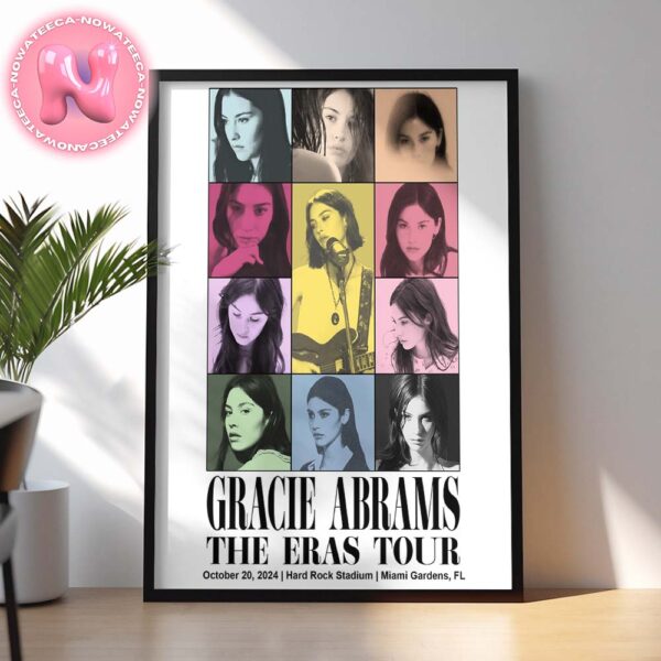 Gracie Abrams The Eras Tour Poster For hard Rock Stadim In Miami Gardens FL On October 20th 2024 Home Decor Poster Canvas