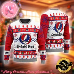 Grateful Dead Rock Band Christmas 3D Ugly Sweater Ugly Christmas Sweater Gift For Holiday