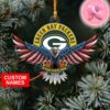 Green Bay Packers NFL Custom Number Rugby Ball Helmet Custom Shaped Ornament