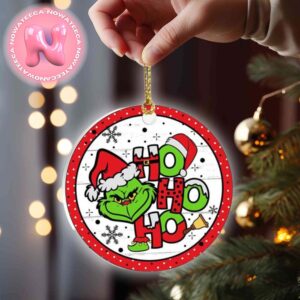 Grinch Face Hohoho Christmas Ceramic Christmas Tree Decorations Ornament