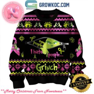 Grinch I Hate People Eww People Christmas Gift For Family Ugly Christmas Sweater