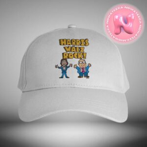 Harris And Walz Rocks Cartoon School Rock Harris Walz For President Of American 2025 Classic Cap Hat Snapback