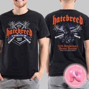 Hatebreed 30th Anniversary Merch For Live Show On October 23th 2024 Summit In Denver CO Two Sides Unisex T-Shirt