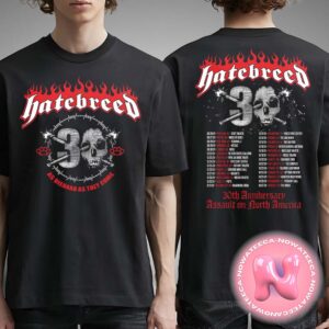 Hatebreed Metalcore 30th Anniversary North American Tour Two Sides Unisex T-Shirt