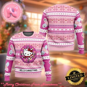 Hello Christmas Hello Kitty Ugly Christmas Sweater Holiday Gift Ugly Christmas Sweater